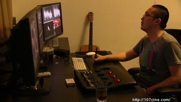 曹轶毅老师在用达芬奇调色，来几张工作照