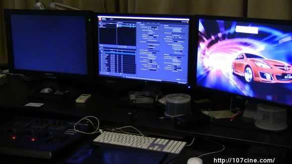 曹轶毅老师在用达芬奇调色，来几张工作照