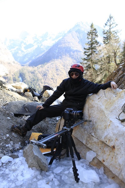 春节2人组拍摄的攀冰视频《山语》