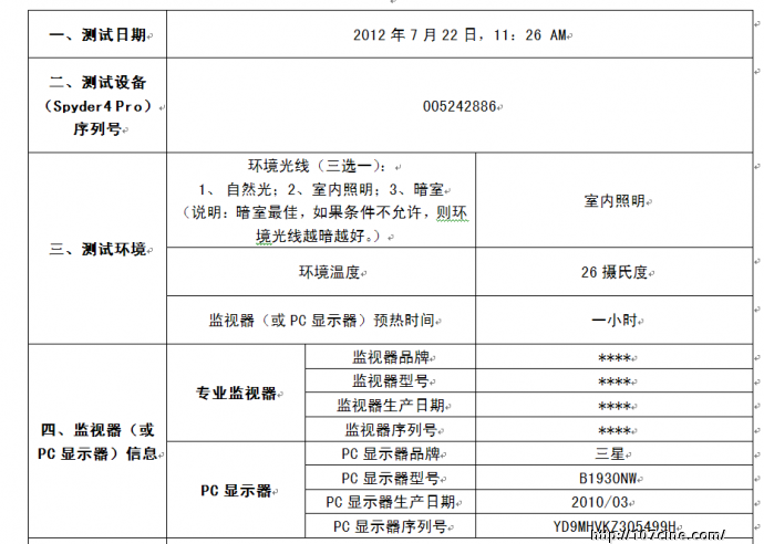 尊正色彩分析软件（测试结果）一