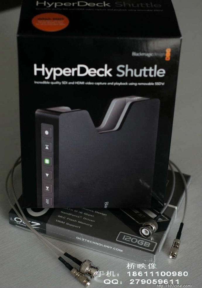 视频采样：4:2:2 Blackmagic HyperDeck Shuttle 2 录像机