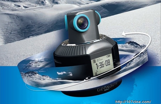 360°全景动作摄像机，提供了一个几乎完整的球形视野