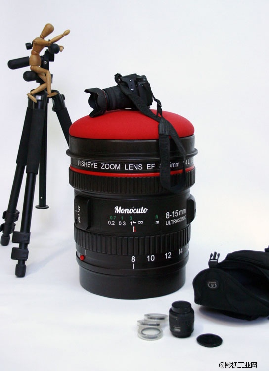 惊人创意，纯手工打造佳能　8-15mm　 鱼眼 凳子